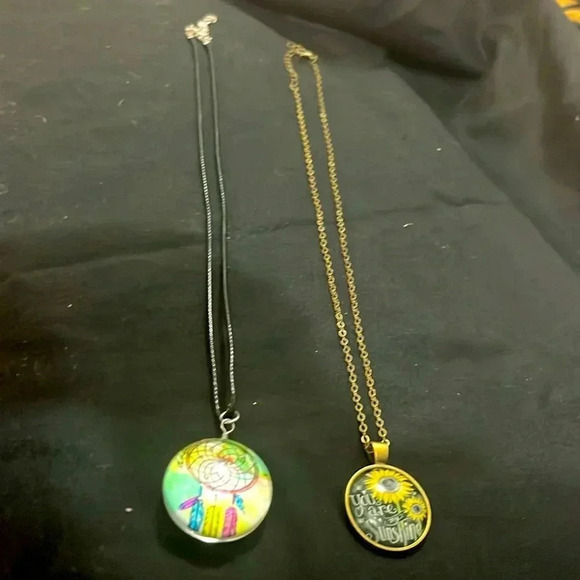 Native American  Dream Catcher Glass Cabochon & You Are My Sunshine Glass Domed - Picture 2 of 3